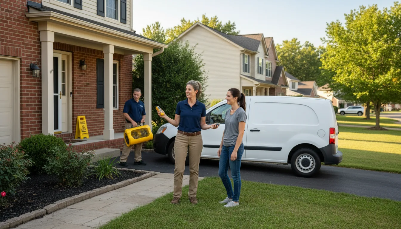 Residential water damage restoration in Pickrell, NE